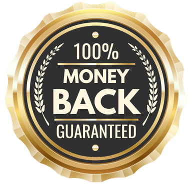 100% money-back guarantee badge